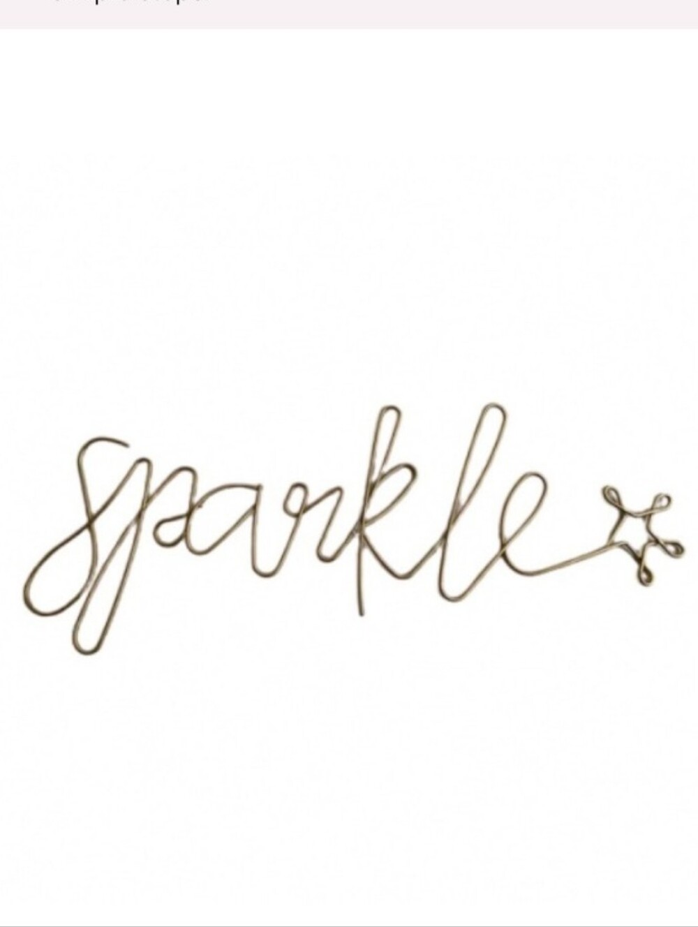 'Sparkle' Wire Wall Word Decor - (Gold) ⭐